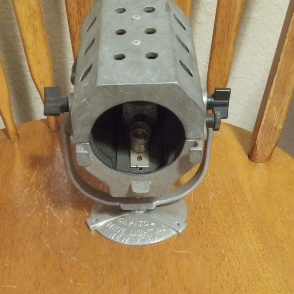 Vintage NY Metal Stage Spotlight
